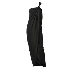 Ungaro Silk Crepe One Shoulder Gown 9