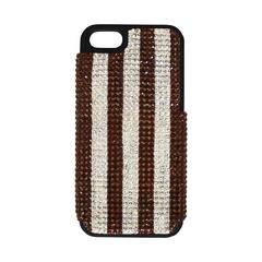 Henri Bendel iPhone 5 Brown & Clear Striped Rhinestone Phone Case 1