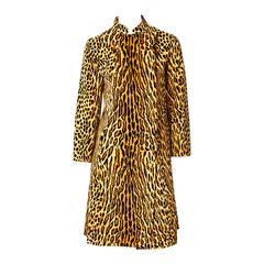 Saks Velour Leopard Print 60's Coat 