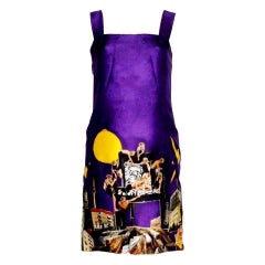 UNWORN Versace by Tim Roeloff Art Print Silk Cocktail Evening Dress 38