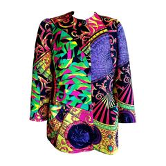 Gianni Versace Bergdorf Goodman 1991 Colorful Kaleidoscopic Jacket