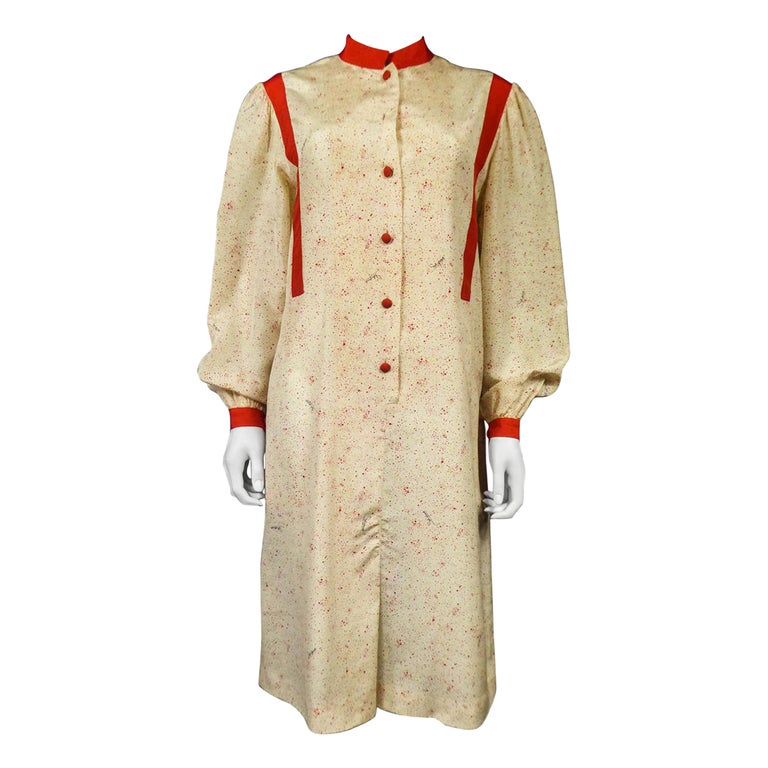 A Schiaparelli Printed Silk Blouse Dress Circa 2006-2012 For Sale