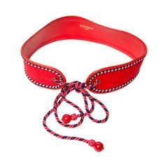 1977 Rare Russian Collection Yves Saint Laurent Red Braided Belt 2