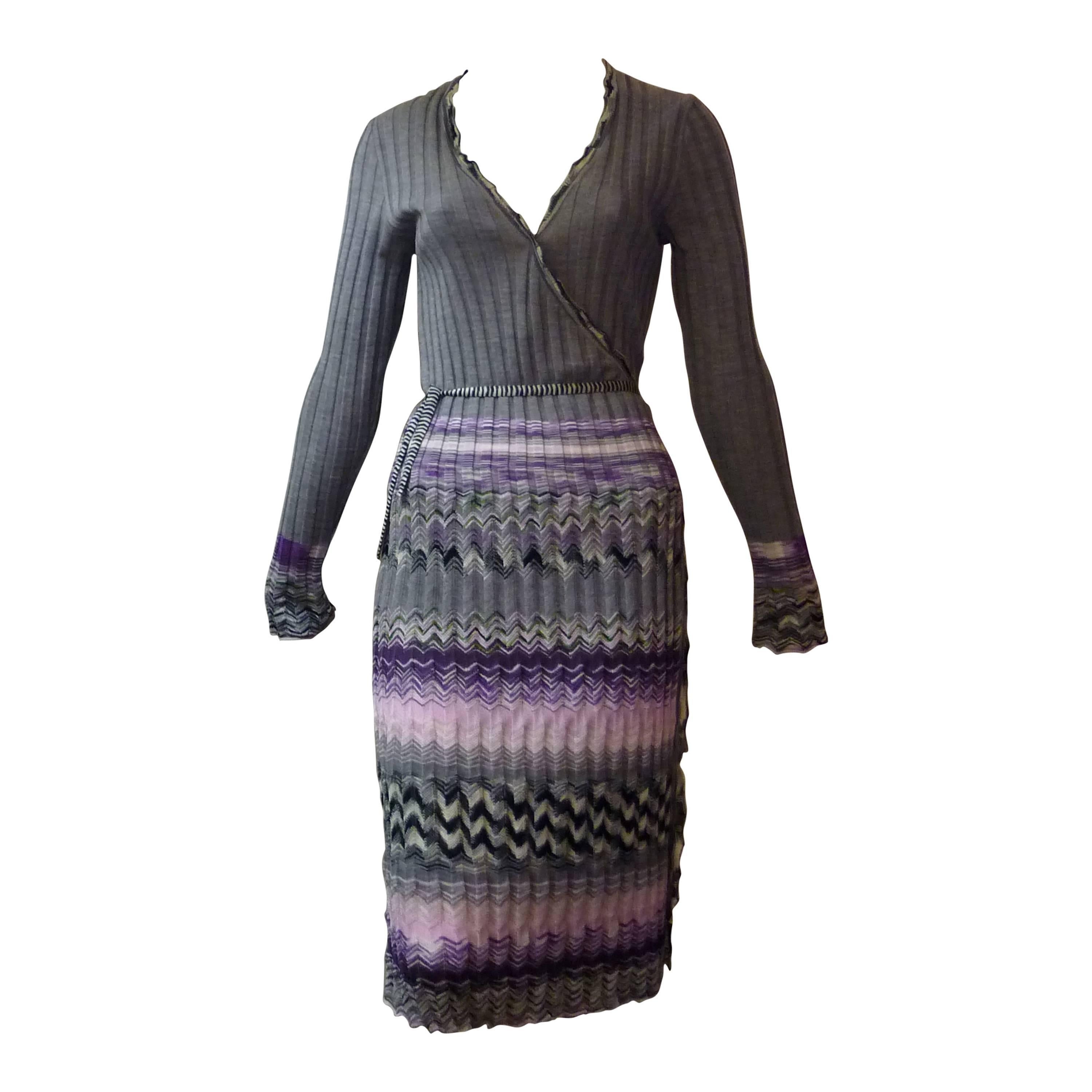 Missoni Long Sleeved Wrap Dress 