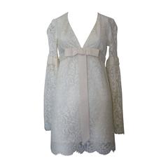 S/S 2006 Michael Kors Ivory Lace Mini Dress (2)