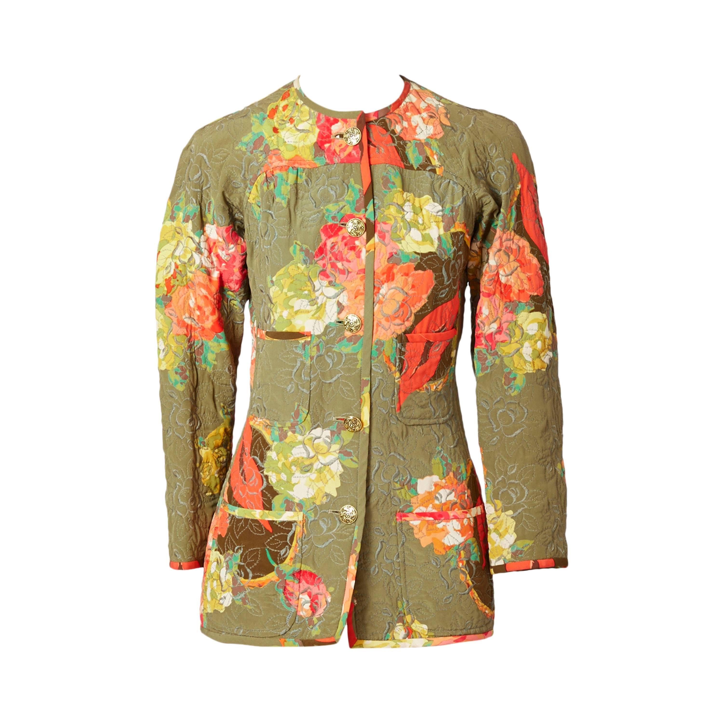 Ungaro Floral Print Quilted Jacket