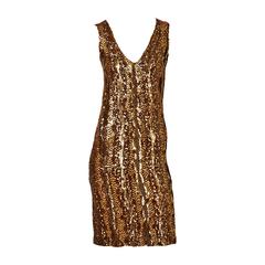 Jenny Copper Sequined Knit Dress