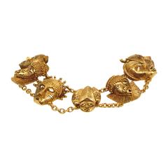 Isabel Canovas Tribal Mask Necklace 