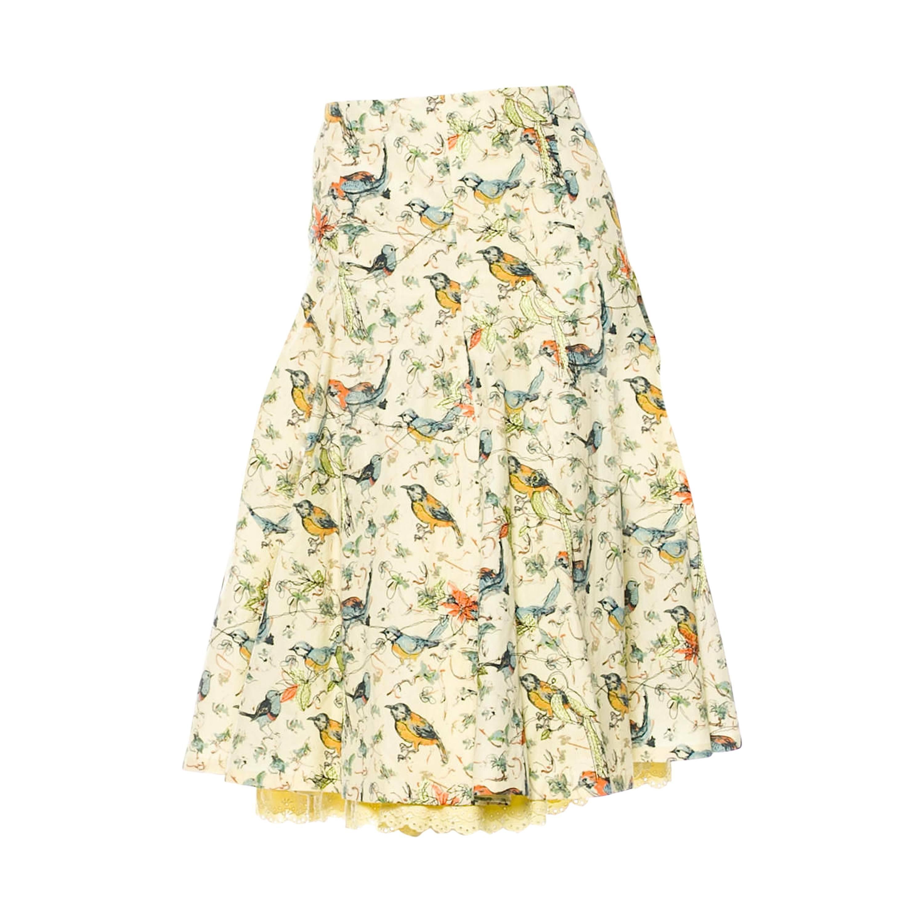 Rare Alexander McQueen Folk Skirt from SS 2005 "It's Only a Game" For Sale