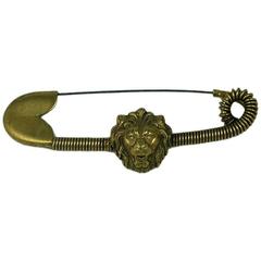 Chanel Lion Head Safety Pin Brooch, Maison Goossens 11