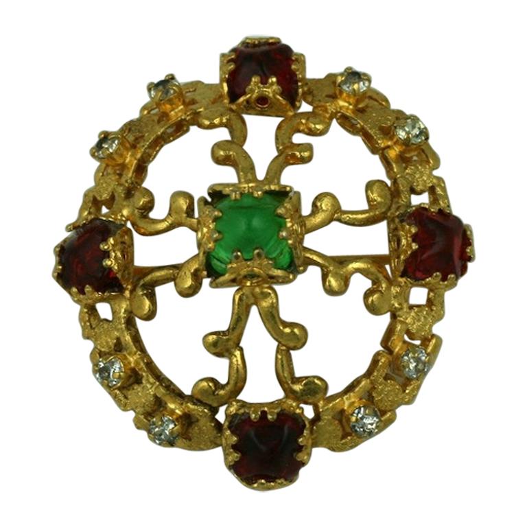 CoCo Chanel Renaissance Crest Brooch For Sale