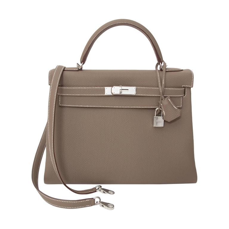 Hermes Kelly II 32 Togo Calfskin Retourne 18 Etoupe | Hermes Bags