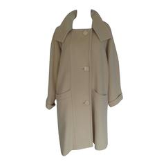 Pierre Cardin creme color wool coat 12