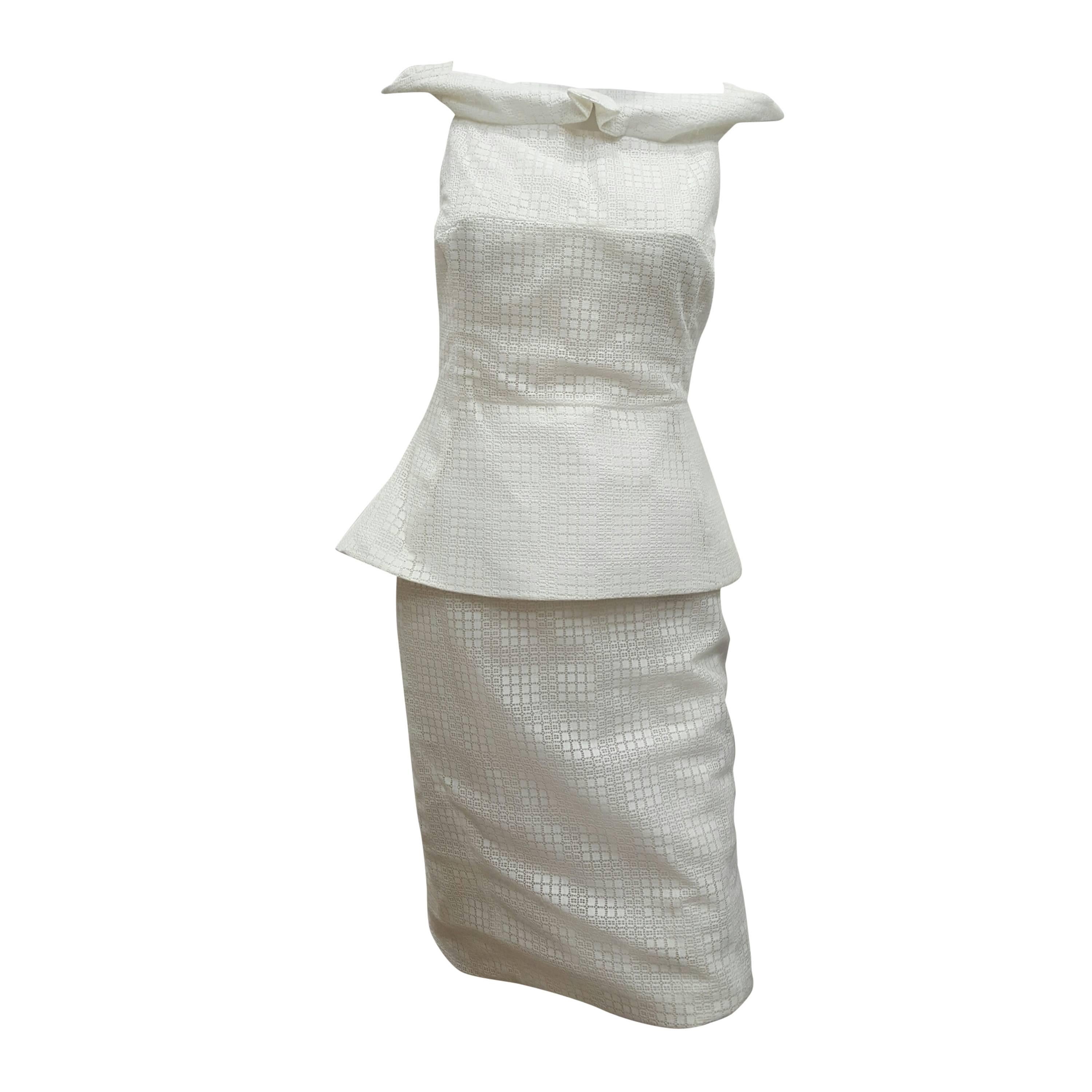 1990s Antonio Berardi White Dress