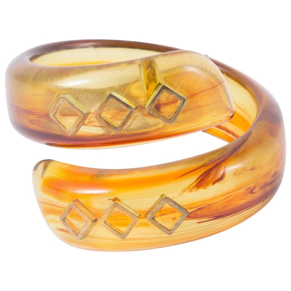 1960s Pierre Cardin Resin Snake Bracelet