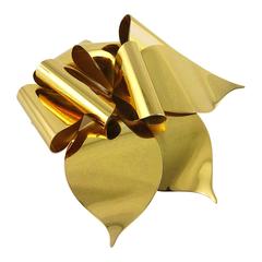 Christian Dior Vintage Massive Architectural Gold Ribbon Brooch