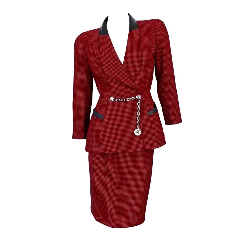 Pierre Cardin Prestige Vintage Stunning Red Skirt Suit For Sale at ...
