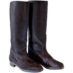 Manolo Blahnik Bottes élégantes en forme de poney Rich Luster, Taille 36/6, Neuf