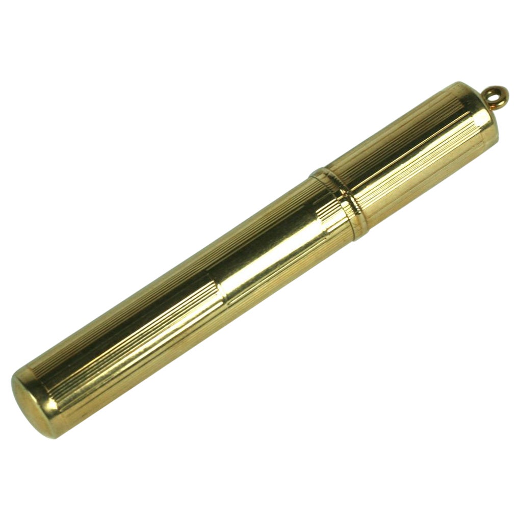 Elegant 14k Deco Gold Lighter For Sale