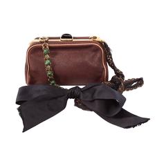 Lanvin by Alber Elbazs small Leather Purse with gold chain and large bow