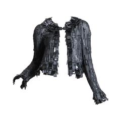 Sheer Oscar De LaRenta Embellished Jacket 10