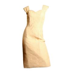 1950s Henry Ash Masterfully Pleated Chiffon Dress 4