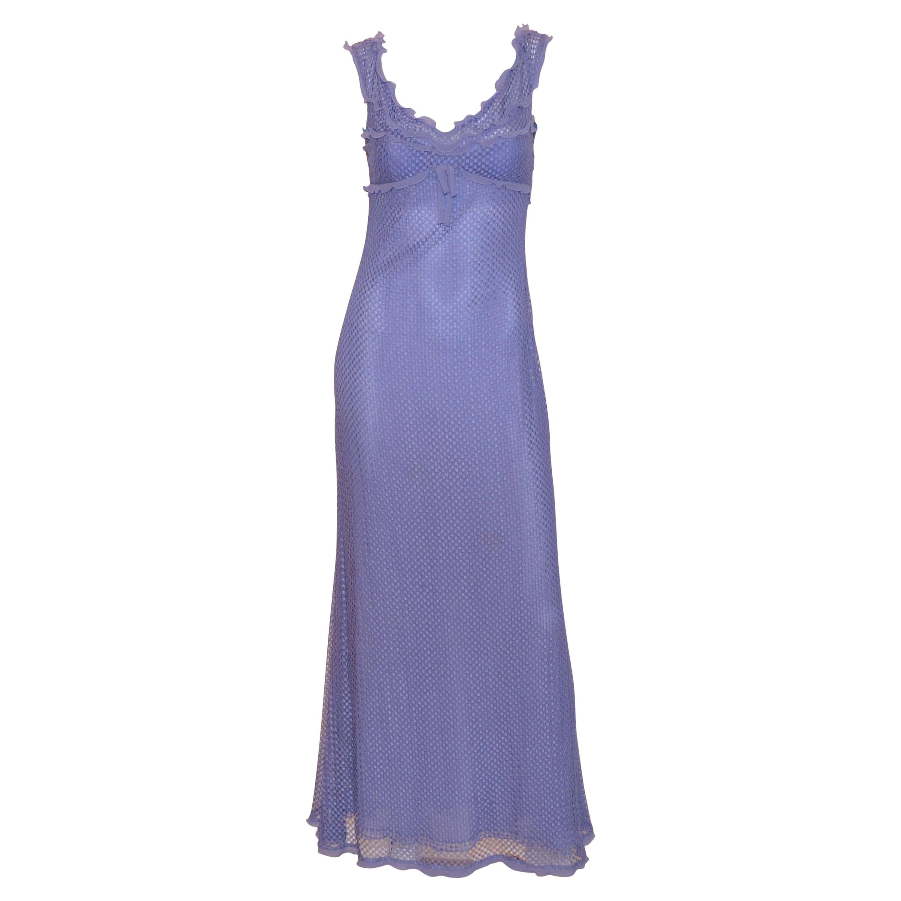 Versace Istante Lavender Long Maxi Dress