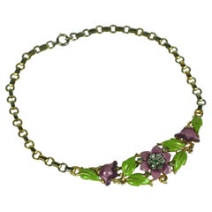 Trifari Enamel Bellflower "Rue de la Paix" Necklace, Alfred Phillipe