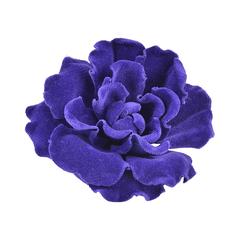 Rare, Fabulous Chanel Velvet Flower Brooch 5