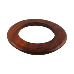 Chanel Vintage Exotic Wood Bangle Bracelet with CC Logo Fall 1996 12