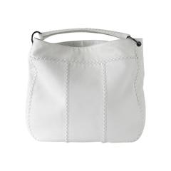 BOTTEGA VENETA Bag White Hobo Tote Carry by Hand or Over Shoulder