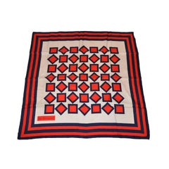 Yves Saint Laurent Bold Multi-Color Abstract Print Silk Scarf