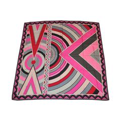 Vintage Emilio Pucci Signature Multi-Color Silk Scarf