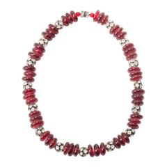 Maison Gripoix Ruby Pate de Verre Necklace 10