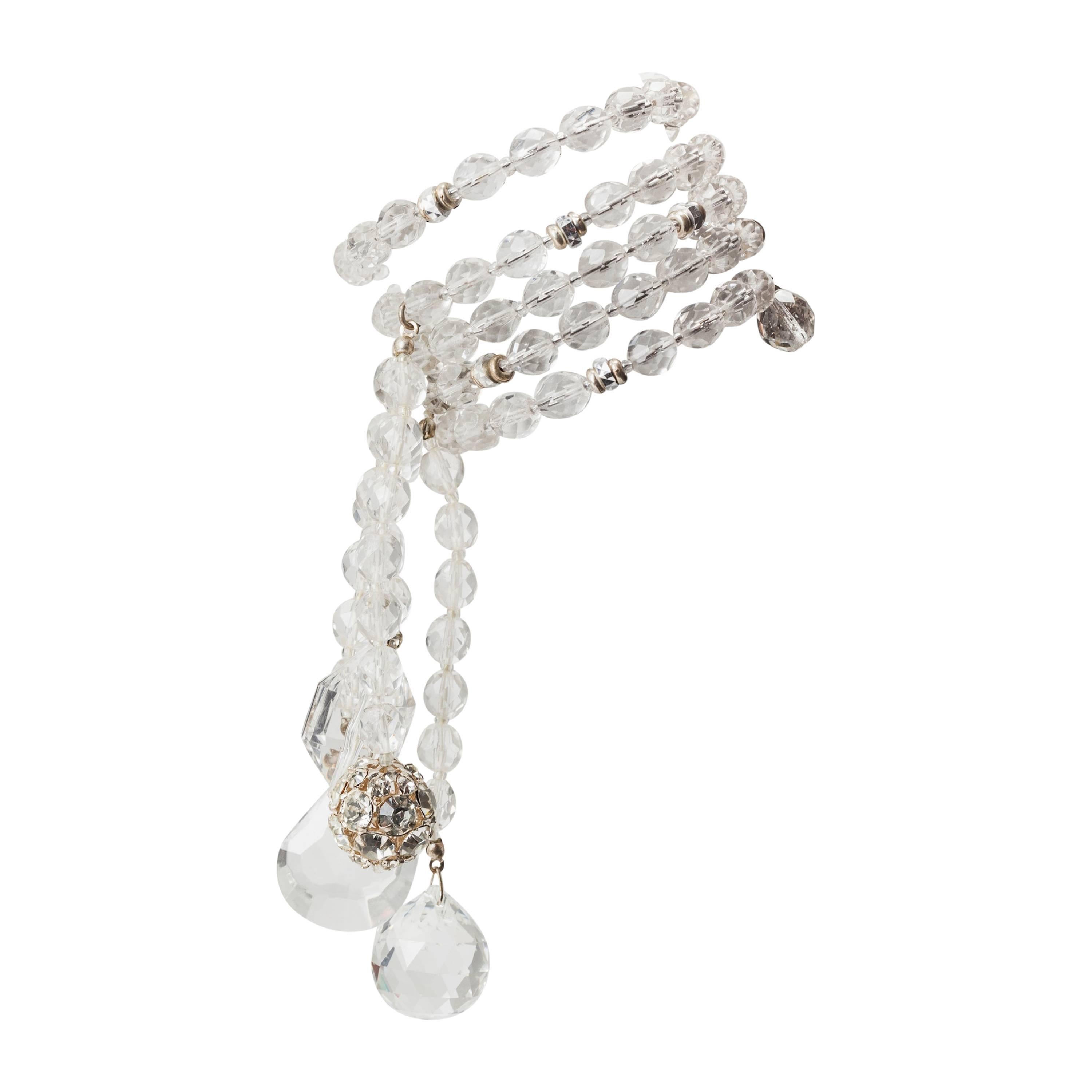 Miriam Haskell - Robe  Bracelet enveloppant dramatique en cristal  en vente