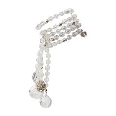 Vintage Miriam Haskell  Dramatic Crystal Wrap Bracelet 