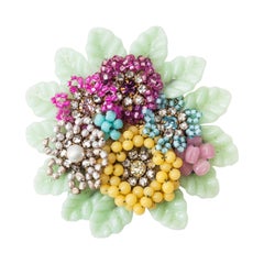 Broche Floral Redondo Miriam Haskell