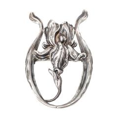 Oversized Kerr Sterling Lily Brooch 12