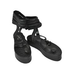 Vintage Jean Paul Gaultier Black Gladiator Sandals