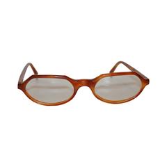 Inocle of France Handmade Tortoise Lucite with Silver Hardware Glasses