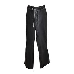 Ralph Lauren "Collection" Navy Lambskin "Sailor" Style Trousers