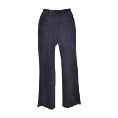 Ann Demeulemeester Hose aus tiefem Lammfell und Wildleder im Jeansstil
