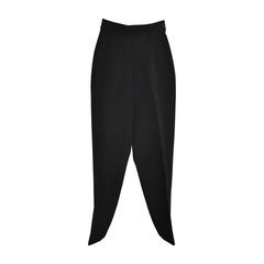 Jean Paul Gaultier Black Wool High-Waisted Trousers