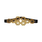 Christian Dior Grande boucle et ceinture en or doré