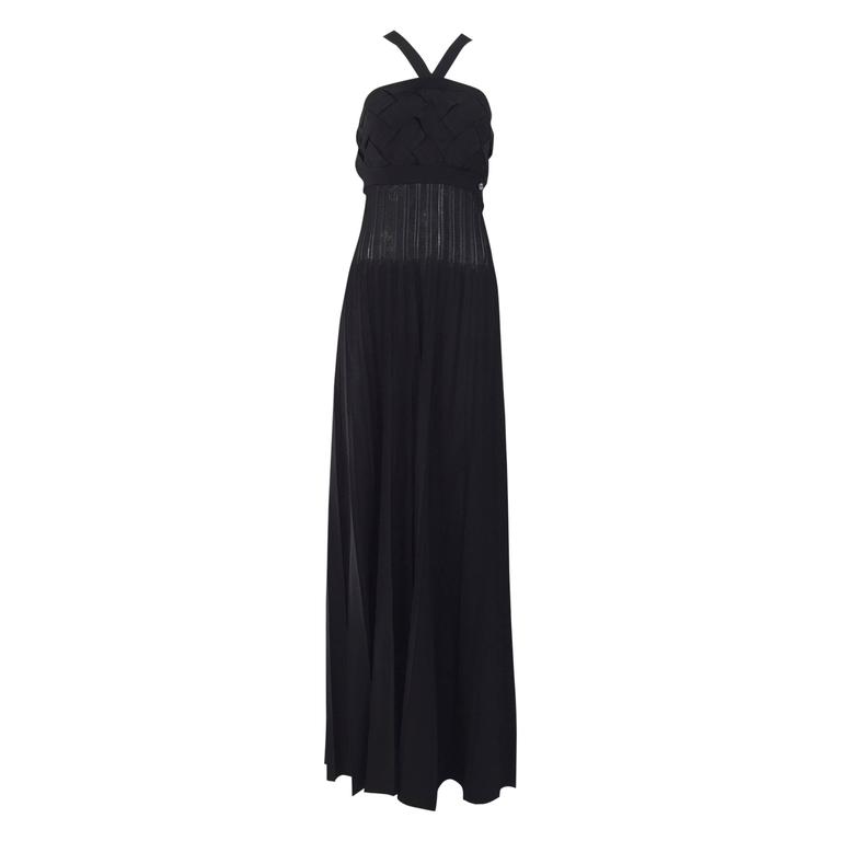 black knit maxi