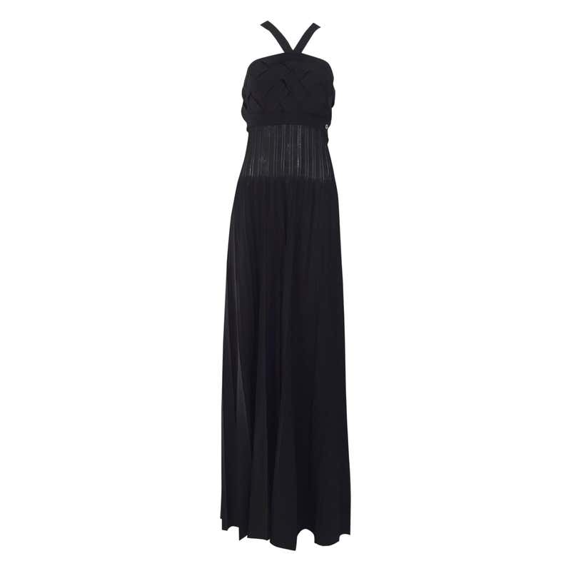 Chanel Black Knit Maxi Dress at 1stDibs | maxi chanel dress, chanel ...