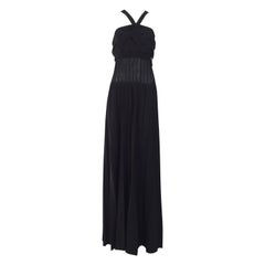  Chanel Black Knit Maxi Dress