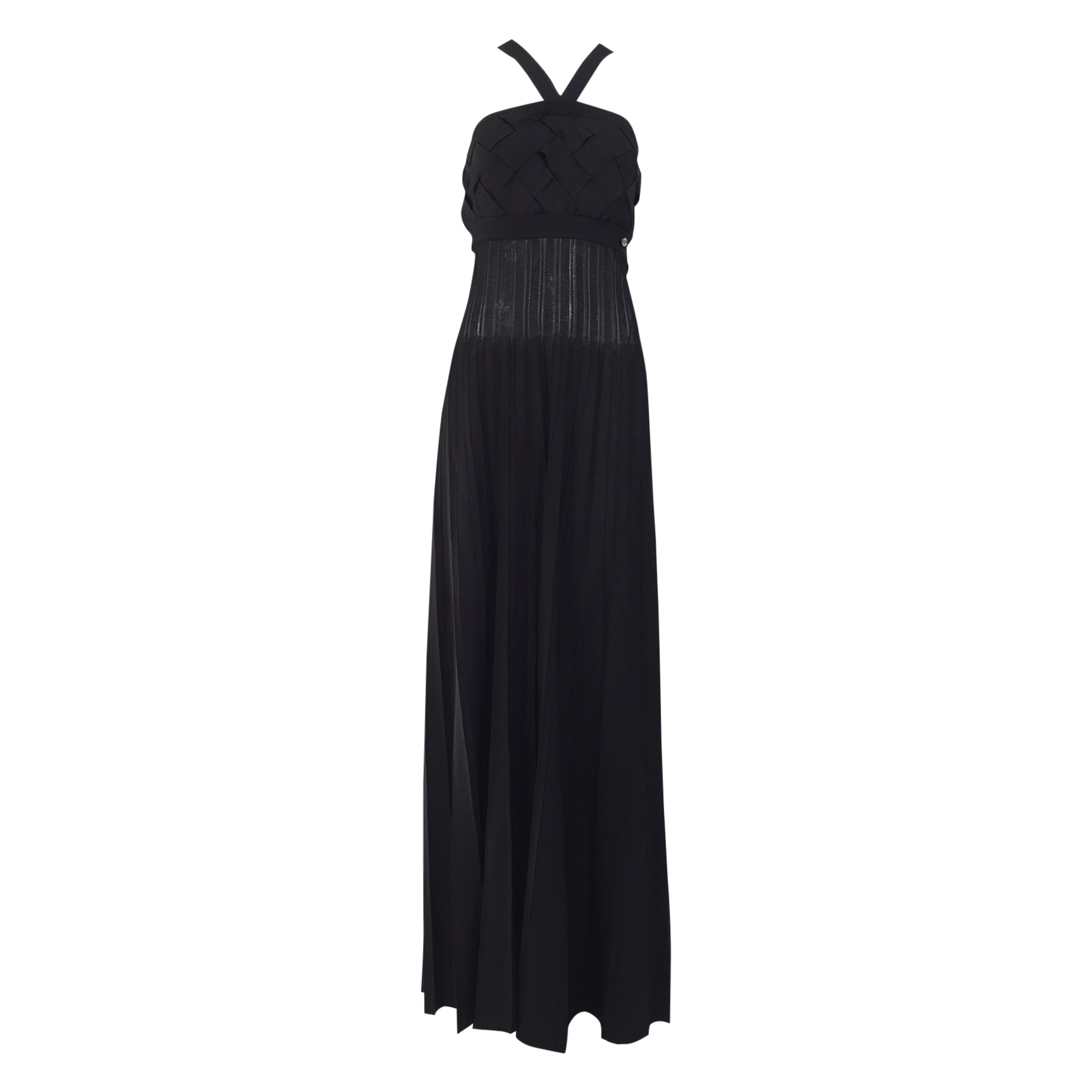 Black Knit Spaghetti Strap Dress