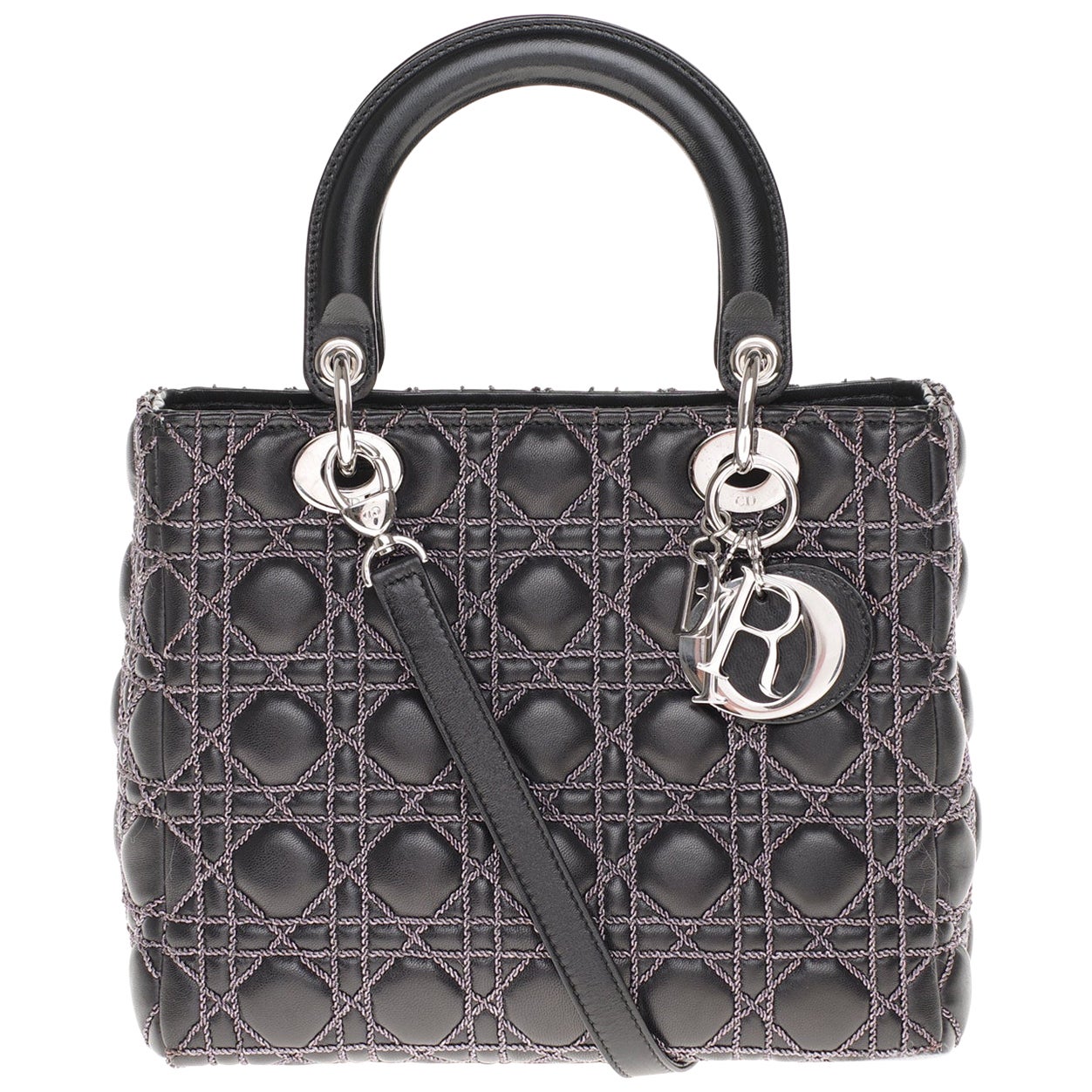 Dior Black Leather Street Chic Reporter Handbag at 1stDibs