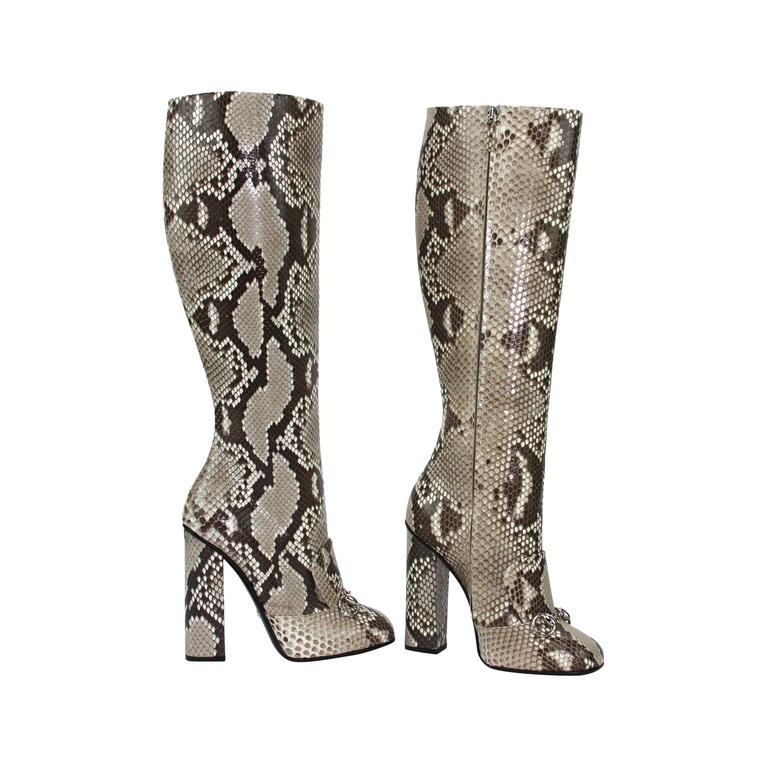 gucci python boots